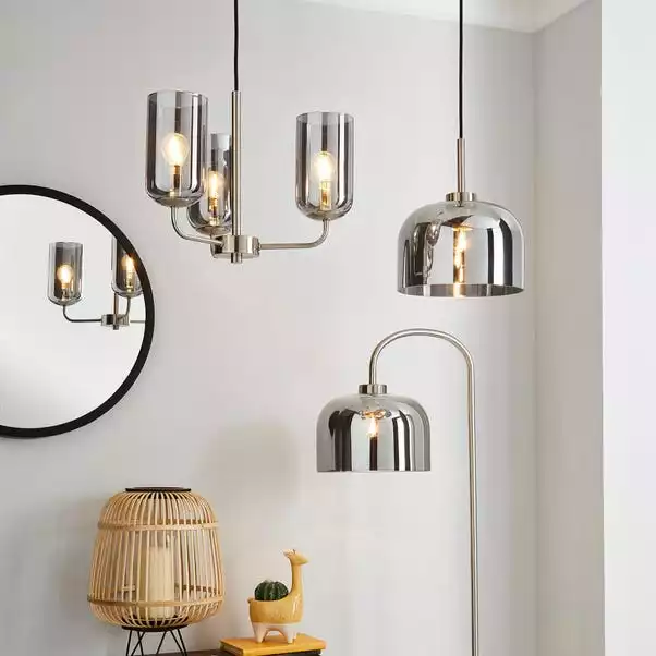 Dunelm Palazzo Smoked Glass Pendant Ceiling Fitting 8 Dunelm Palazzo Smoked Glass Pendant Ceiling Fitting - Image 6