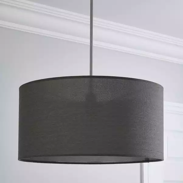 Dunelm Sara 40cm Shallow Drum Shade 4 Dunelm Sara 40cm Shallow Drum Shade - Image 2