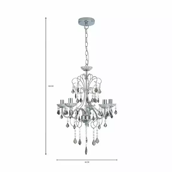 Dunelm Sophy 5 Light Chandelier 8 Dunelm Sophy 5 Light Chandelier - Image 6