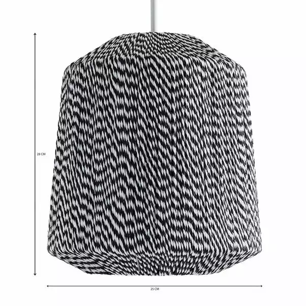 Dunelm Victor Black And White String Easy Fit Pendant 7 Dunelm Victor Black And White String Easy Fit Pendant - Image 5