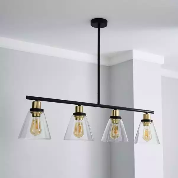 Dunelm Warren 4 Light Glass Bar Fitting 4 Dunelm Warren 4 Light Glass Bar Fitting - Image 2