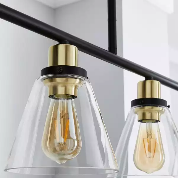 Dunelm Warren 4 Light Glass Bar Fitting 5 Dunelm Warren 4 Light Glass Bar Fitting - Image 3