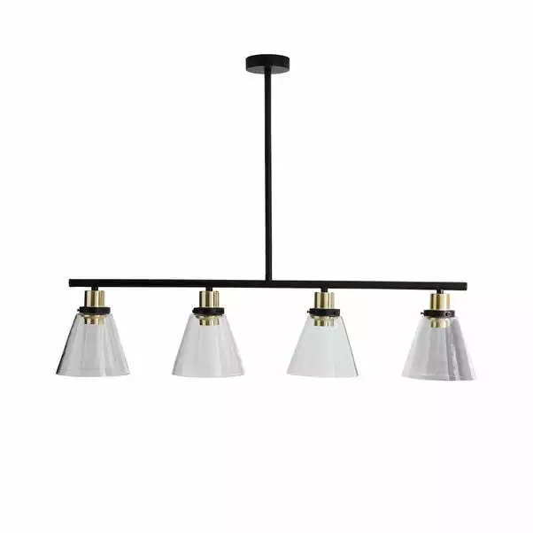 Dunelm Warren 4 Light Glass Bar Fitting 7 Dunelm Warren 4 Light Glass Bar Fitting - Image 5