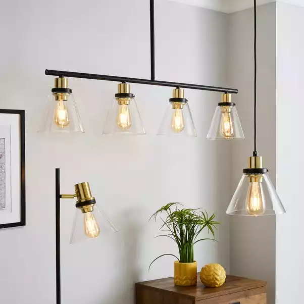 Dunelm Warren 4 Light Glass Bar Fitting 8 Dunelm Warren 4 Light Glass Bar Fitting - Image 6