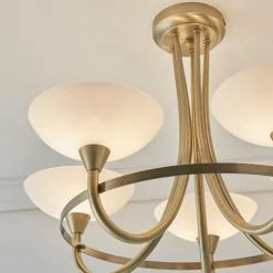 Vogue Lighting Vogue Cagney 5 Light Semi Flush Ceiling Fitting Brass -all lighting Sales Store 1000169430 alt03