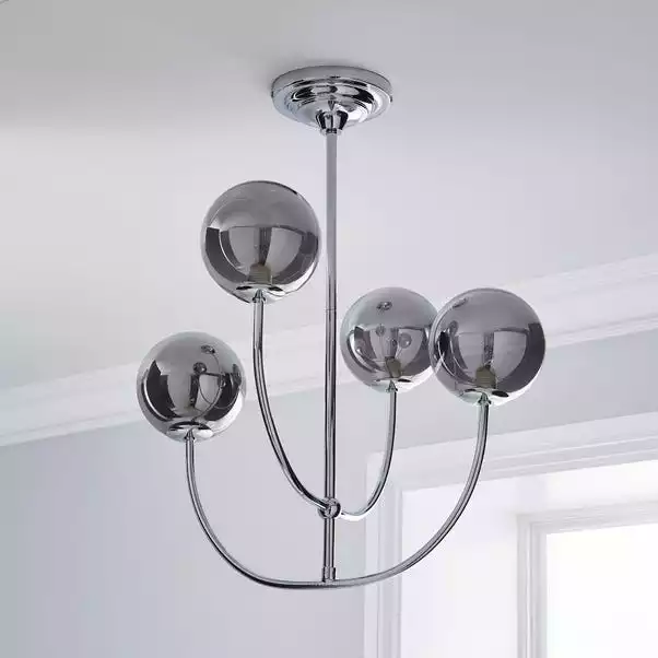 Dunelm Gigi Chrome Ceiling Fitting 4 Dunelm Gigi Chrome Ceiling Fitting - Image 2
