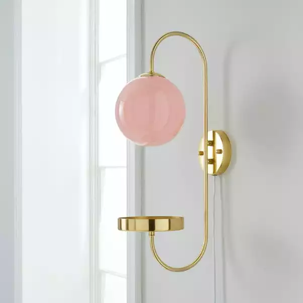 Dunelm Gigi Easy Fit Plug In Pink Wall Light 4 Dunelm Gigi Easy Fit Plug In Pink Wall Light - Image 2