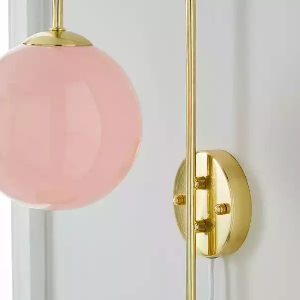 Dunelm Gigi Easy Fit Plug In Pink Wall Light 5 Dunelm Gigi Easy Fit Plug In Pink Wall Light - Image 3
