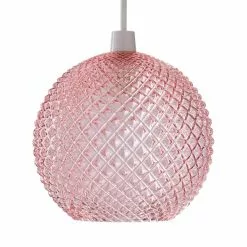 Dunelm Elodie Faceted Glass Easy Fit Pendant Blush Lustre 11 Dunelm Elodie Faceted Glass Easy Fit Pendant Blush Lustre -all lighting Sales Store 1000180657 alt05
