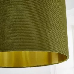 Dunelm Moss Green Santos Velvet Corduroy Shade -all lighting Sales Store 1000181099 alt02