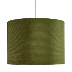 Dunelm Moss Green Santos Velvet Corduroy Shade -all lighting Sales Store 1000181099 alt05