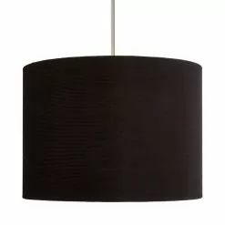 Dunelm Black Santos Velvet Corduroy Shade -all lighting Sales Store 1000181101 alt05