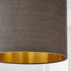 Dunelm Grey Santos Velvet Corduroy Shade -all lighting Sales Store 1000181102 alt02