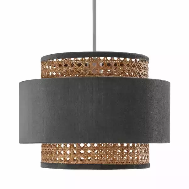 Dunelm Nova Velvet And Cane Shade 30cm 6 Dunelm Nova Velvet And Cane Shade 30cm - Image 4