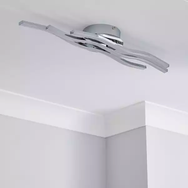 Dunelm Ripple Integrated LED Bathroom Ceiling Fitting 4 Dunelm Ripple Integrated LED Bathroom Ceiling Fitting - Image 2