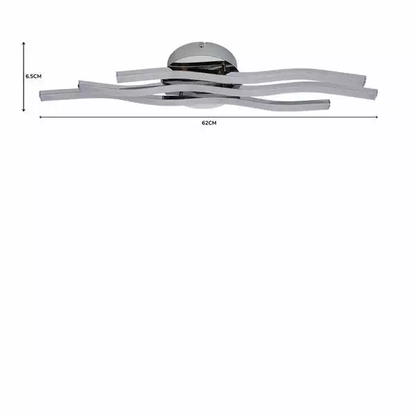 Dunelm Ripple Integrated LED Bathroom Ceiling Fitting 8 Dunelm Ripple Integrated LED Bathroom Ceiling Fitting - Image 6