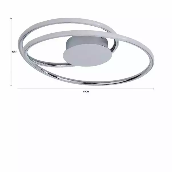Dunelm Langdon 2 Light Integrated LED Bathroom Ceiling Fitting 8 Dunelm Langdon 2 Light Integrated LED Bathroom Ceiling Fitting - Image 6