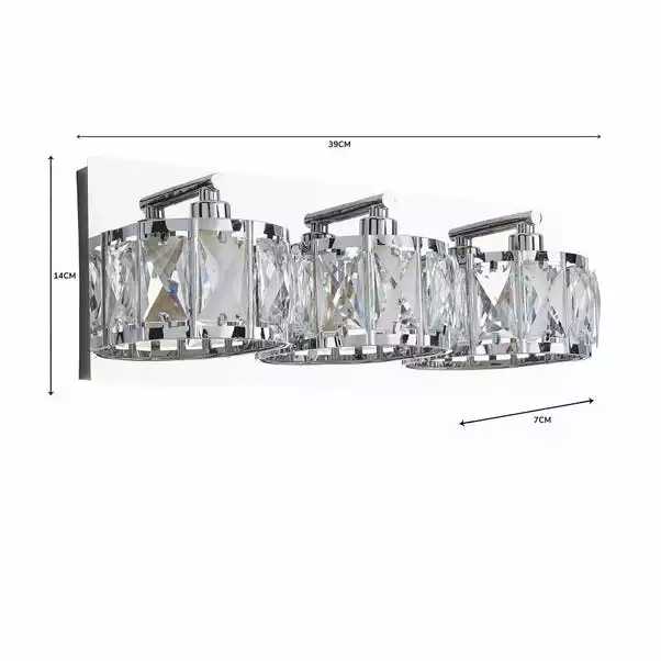 Dunelm Kylie Bathroom 3 Light Wall Light 8 Dunelm Kylie Bathroom 3 Light Wall Light - Image 6