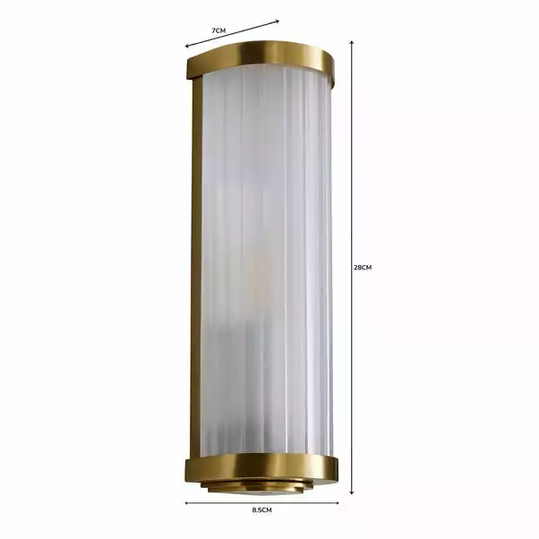 Dunelm Ripon Bathroom Wall Light Brushed Gold 7 Dunelm Ripon Bathroom Wall Light Brushed Gold - Image 5