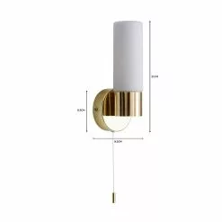 Dunelm Porto Bathroom Wall Light Brass 13 Dunelm Porto Bathroom Wall Light Brass -all lighting Sales Store 1000182551 alt07