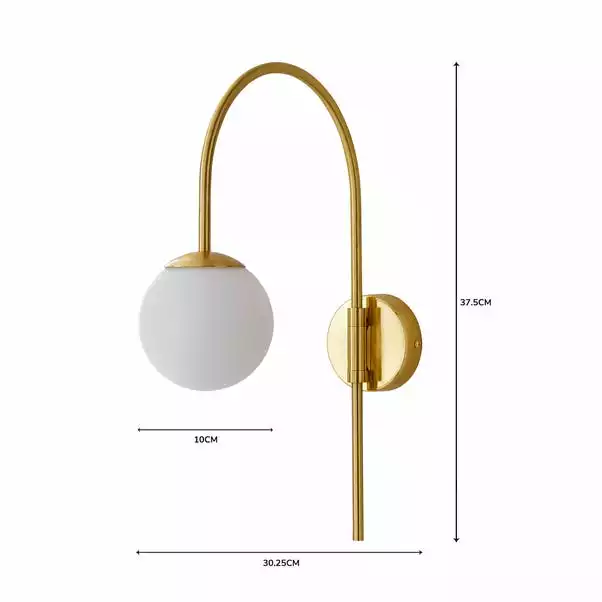 Dunelm Eniola Easy Fit Plug In Wall Light Gold 8 Dunelm Eniola Easy Fit Plug In Wall Light Gold - Image 6