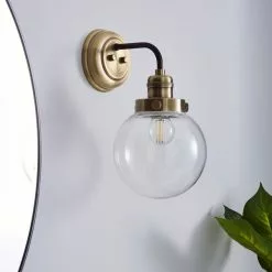 Dunelm Broden Bathroom Wall Light Ant Brass -all lighting Sales Store 1000182577 alt01