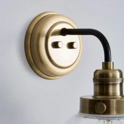 Dunelm Broden Bathroom Wall Light Ant Brass -all lighting Sales Store 1000182577 alt03