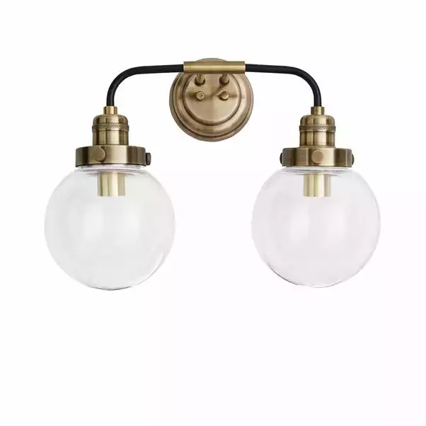 Dunelm Broden Bathroom 2 Light Wall Light Antique Brass 7 Dunelm Broden Bathroom 2 Light Wall Light Antique Brass - Image 5