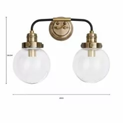 Dunelm Broden Bathroom 2 Light Wall Light Antique Brass 13 Dunelm Broden Bathroom 2 Light Wall Light Antique Brass -all lighting Sales Store 1000182578 alt07