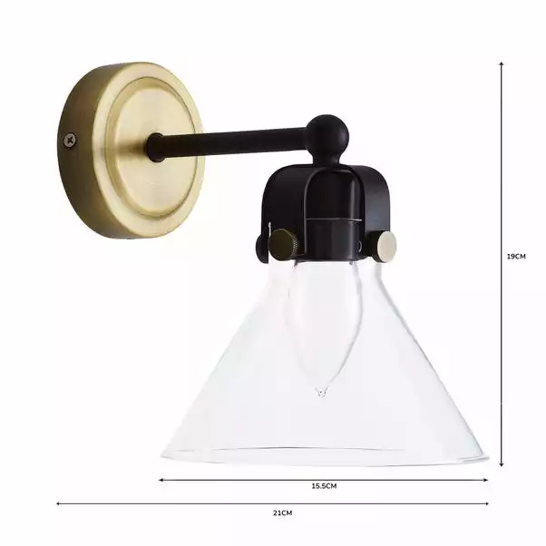 Dunelm Paulson Bathroom Wall Light Antique Brass 8 Dunelm Paulson Bathroom Wall Light Antique Brass - Image 6