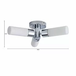 Dunelm Porto 3 Light Bathroom Flush Fitting Chrome 13 Dunelm Porto 3 Light Bathroom Flush Fitting Chrome -all lighting Sales Store 1000182586 alt07