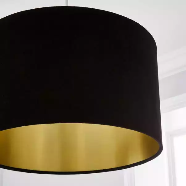 Dunelm Clara Velvet Shade 40cm Black 5 Dunelm Clara Velvet Shade 40cm Black - Image 3