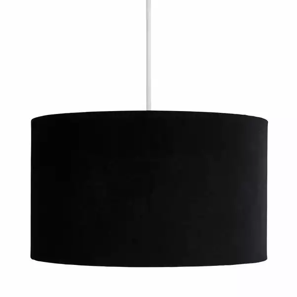 Dunelm Clara Velvet Shade 40cm Black 6 Dunelm Clara Velvet Shade 40cm Black - Image 4
