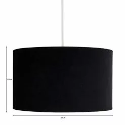 Dunelm Clara Velvet Shade 40cm Black 11 Dunelm Clara Velvet Shade 40cm Black -all lighting Sales Store 1000182764 alt07