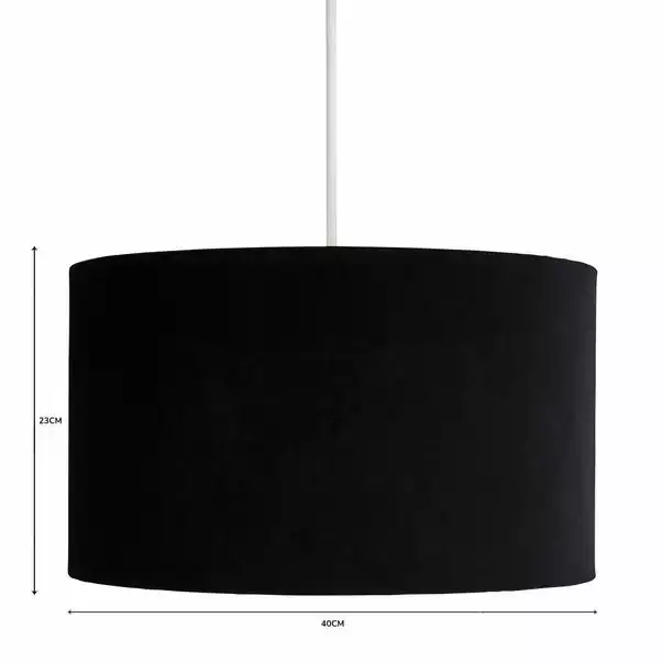 Dunelm Clara Velvet Shade 40cm Black 7 Dunelm Clara Velvet Shade 40cm Black - Image 5