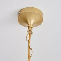 Dunelm Farrah Palm Leaf Ceiling Fitting Gold -all lighting Sales Store 1000182784 alt03