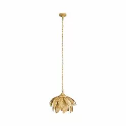 Dunelm Farrah Palm Leaf Ceiling Fitting Gold -all lighting Sales Store 1000182784 alt05