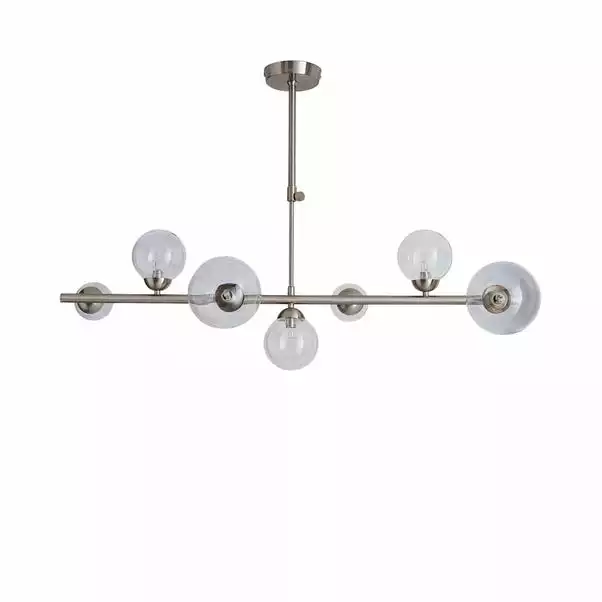 Dunelm Tarsia Glass Ceiling Fitting Satin Nickel 7 Dunelm Tarsia Glass Ceiling Fitting Satin Nickel - Image 5
