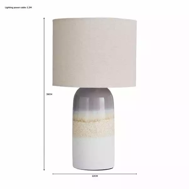 Dunelm Audre Ceramic Glaze Table Lamp 8 Dunelm Audre Ceramic Glaze Table Lamp - Image 6