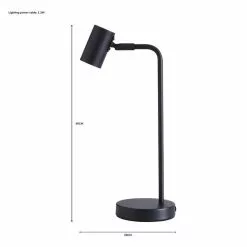Dunelm Bradford Desk Lamp Matt Black -all lighting Sales Store 1000182858 alt07
