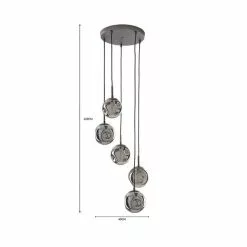 Dunelm Alexis 5 Light Cluster Fitting -all lighting Sales Store 1000183022 alt05
