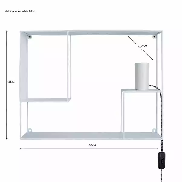 Dunelm Bradford Shelf Wall Light With Magnetic Bulb Holder 8 Dunelm Bradford Shelf Wall Light With Magnetic Bulb Holder - Image 6