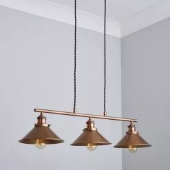 Dunelm Logan 3 Light Diner Ceiling Fitting -all lighting Sales Store 1000183031 alt01