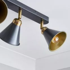 Dunelm Logan 4 Light Grey Spotlight Bar -all lighting Sales Store 1000183040 alt02