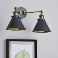 Dunelm Logan Dual Wall Light Grey 9 Dunelm Logan Dual Wall Light Grey -all lighting Sales Store 1000183097 alt01