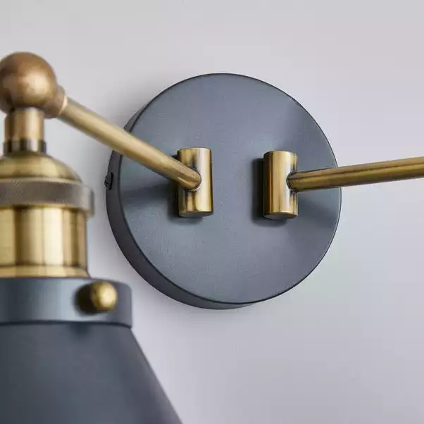 Dunelm Logan Dual Wall Light Grey 6 Dunelm Logan Dual Wall Light Grey - Image 4