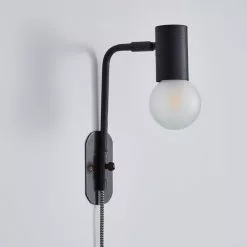 Dunelm Bradford EasyFit Plug In Wall Light Matt Black 11 Dunelm Bradford EasyFit Plug In Wall Light Matt Black -all lighting Sales Store 1000183098 alt03