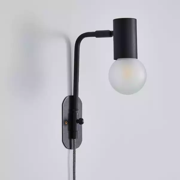 Dunelm Bradford EasyFit Plug In Wall Light Matt Black 6 Dunelm Bradford EasyFit Plug In Wall Light Matt Black - Image 4