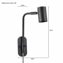 Dunelm Bradford EasyFit Plug In Wall Light Matt Black 13 Dunelm Bradford EasyFit Plug In Wall Light Matt Black -all lighting Sales Store 1000183098 alt07