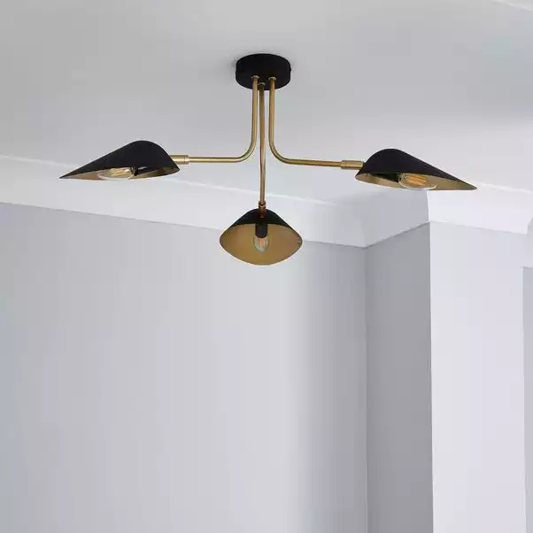 Dunelm Savona 3 Light Ceiling Fitting Black 4 Dunelm Savona 3 Light Ceiling Fitting Black - Image 2